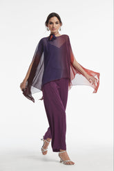 DOUBLE-SIDED PRINTED CHIFFON RETEN CAPE